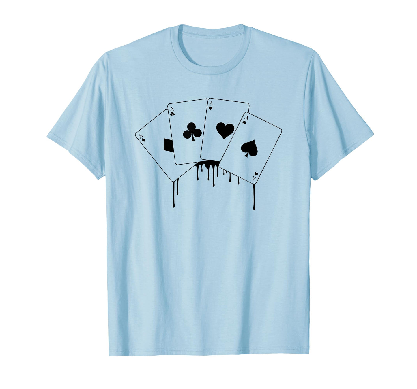 Vintage Hearts Spades Diamonds Clubs Graphic Casino Poker T-Shirt