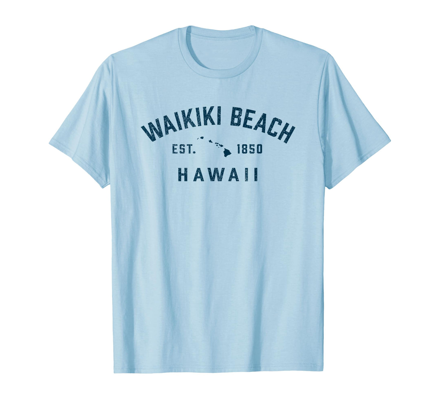 Vintage Waikiki Beach Hawaii Throwback Retro Souvenir Mens T-Shirt
