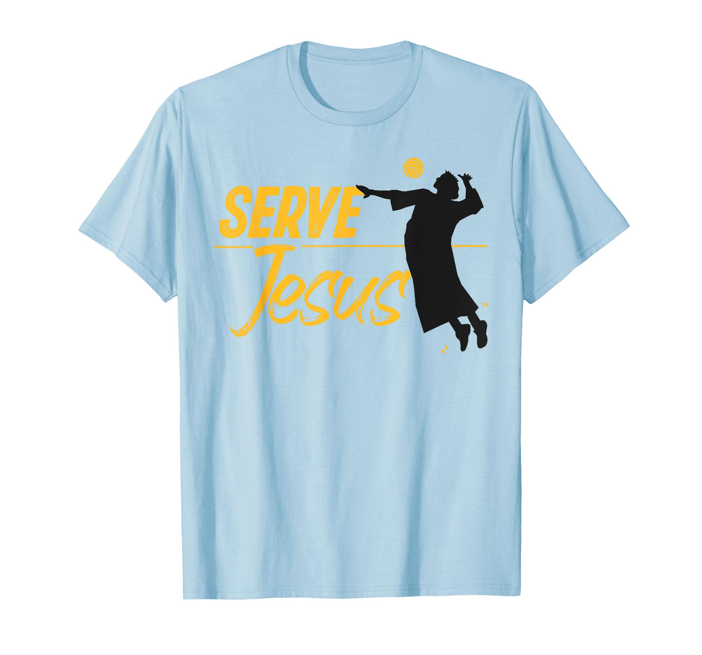 Volleyball Player Team Jesus Christian Serve Jesus T-Shirt