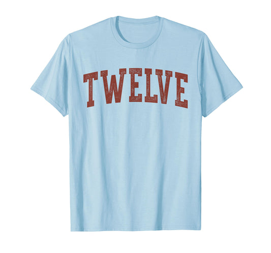 Twelve Minimalist 12th Birthday Design 12-Year-Old T-Shirt