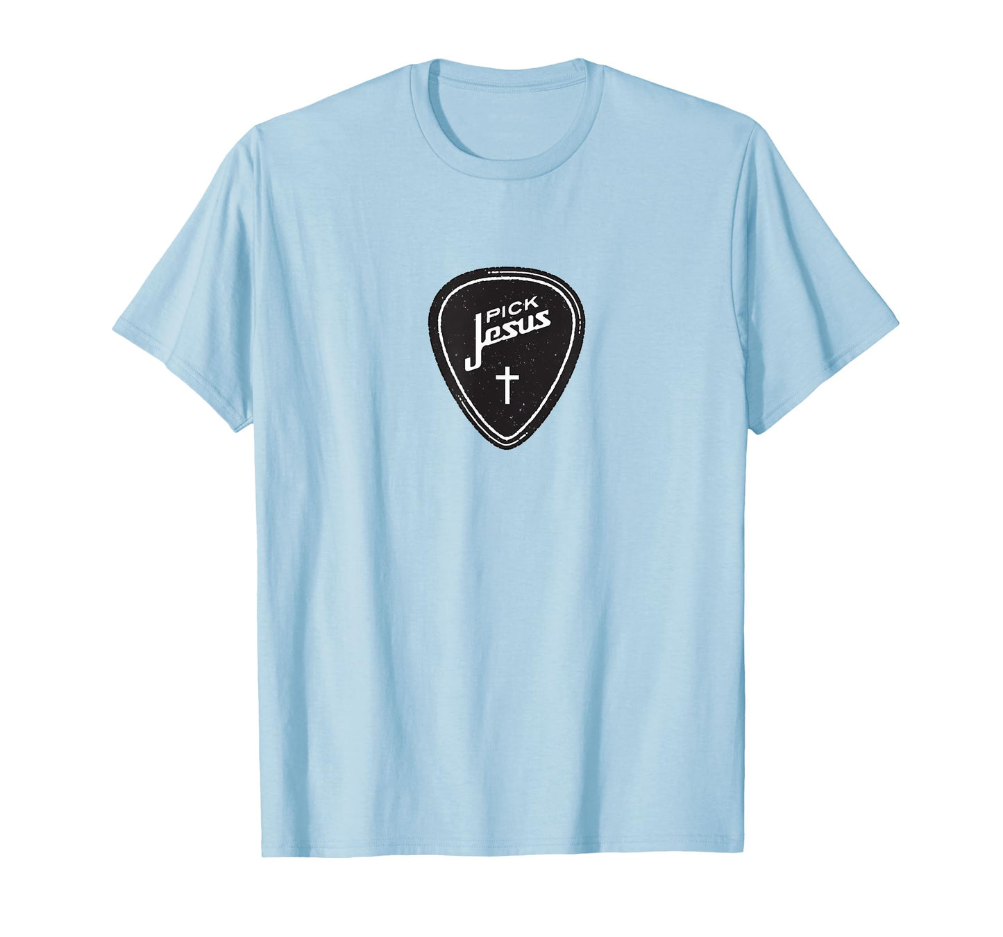 Christian Shirt - Vintage Guitar Pick Jesus Cross Worship T-Shirt