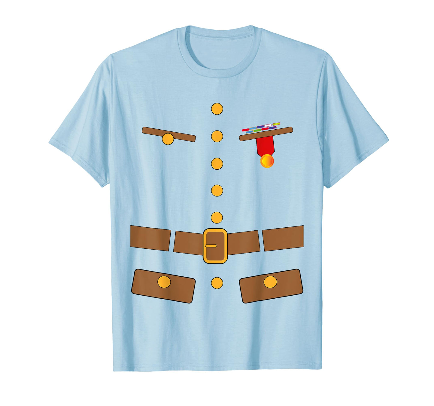 Party Theme Colonel Outfit Col Vest Color Mustard Costume T-Shirt