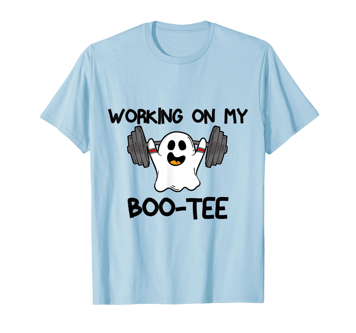 Working On My Booty Boo Ty Funny Halloween Gym Ghost T-Shirt