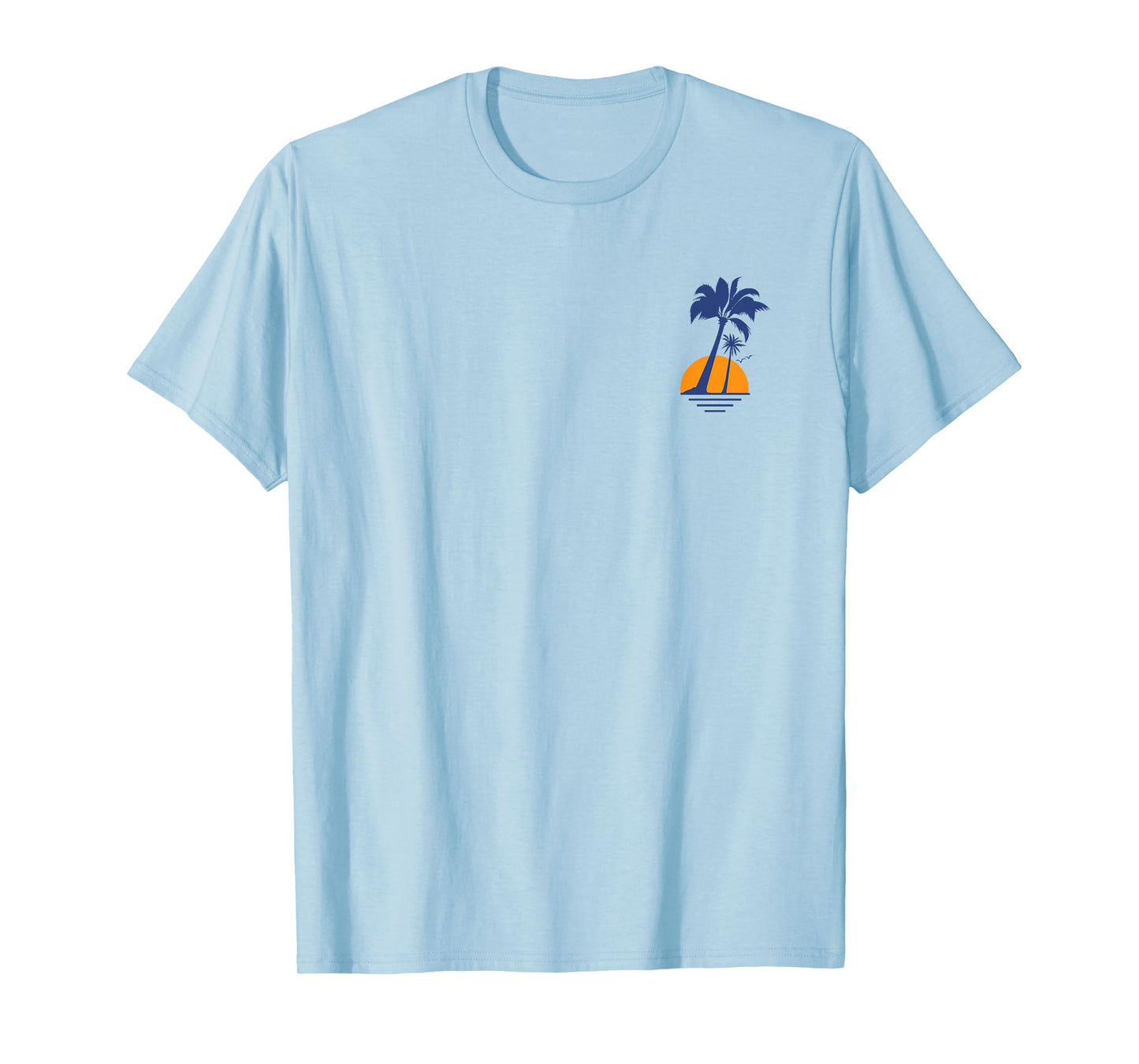Cool Summer Beach Vacation Men Women Sunset Palm Tree T-Shirt