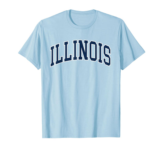 Retro Illinois Tee Vintage Illinois Orange Blue Throwback IL T-Shirt