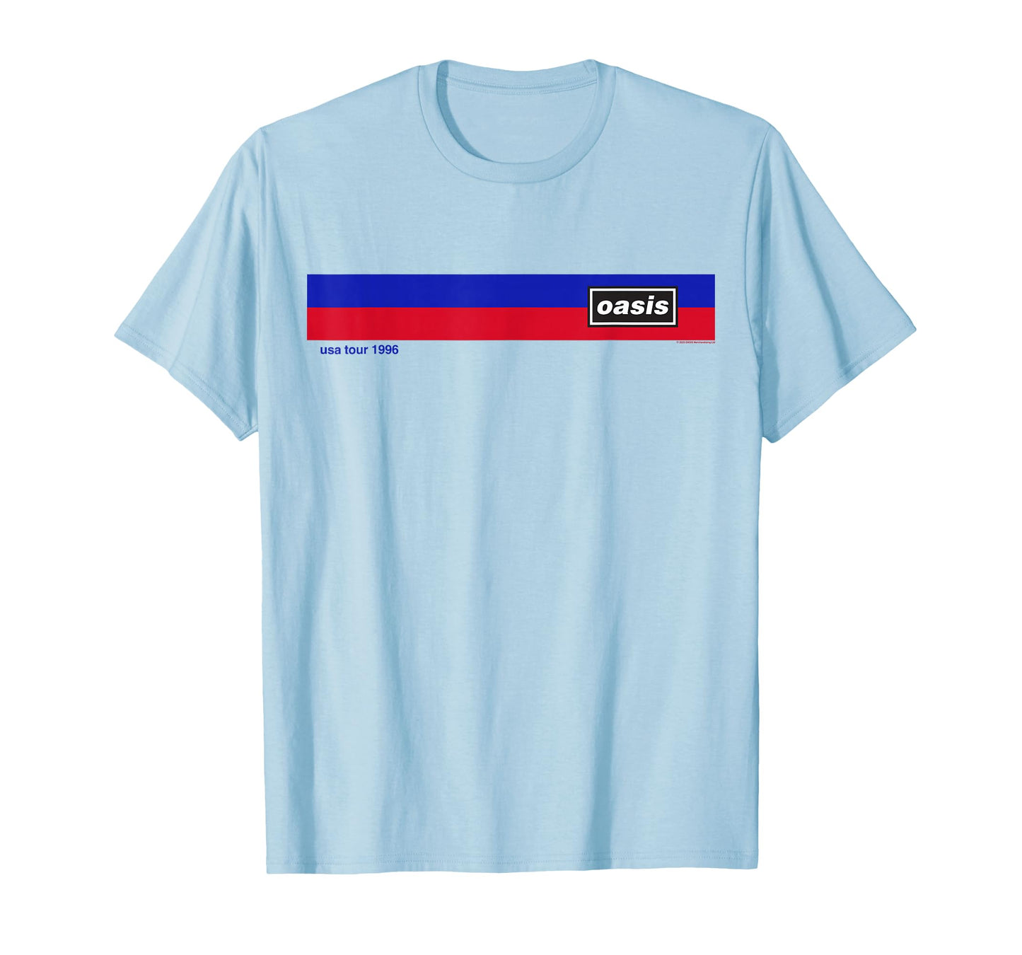 Oasis – Amazon Exclusive Vintage USA Tour 1996 Baby Blue T-Shirt