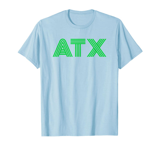 ATX/Austin TX Retro Design in Green T-Shirt