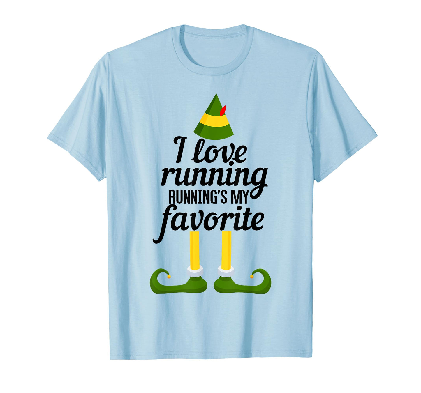 I Love Running, Running's My Favorite Funny Christmas TShirt T-Shirt