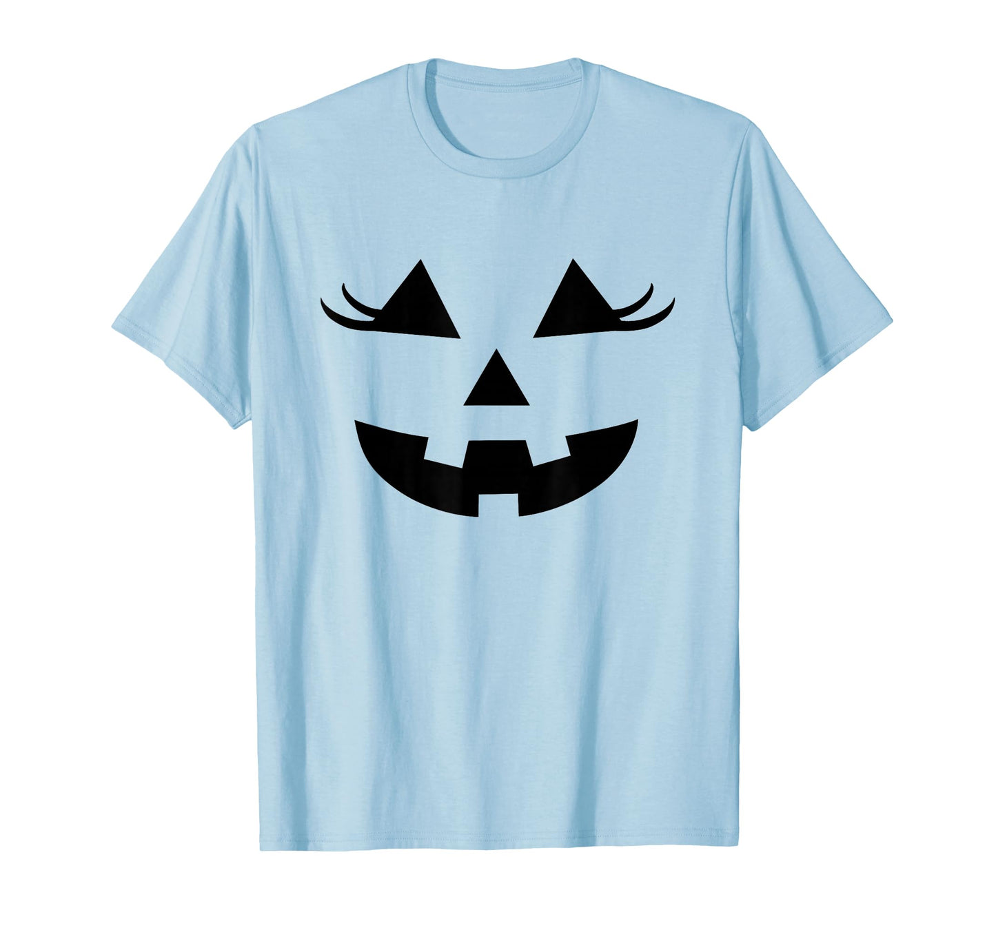 Pumpkin Lashes for Pink Halloween Vibe Jack O Lantern Face T-Shirt