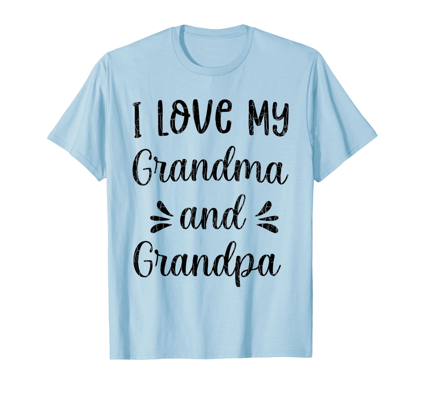 I Love My Grandma And Grandpa Funny Grandparents Graphic T-Shirt