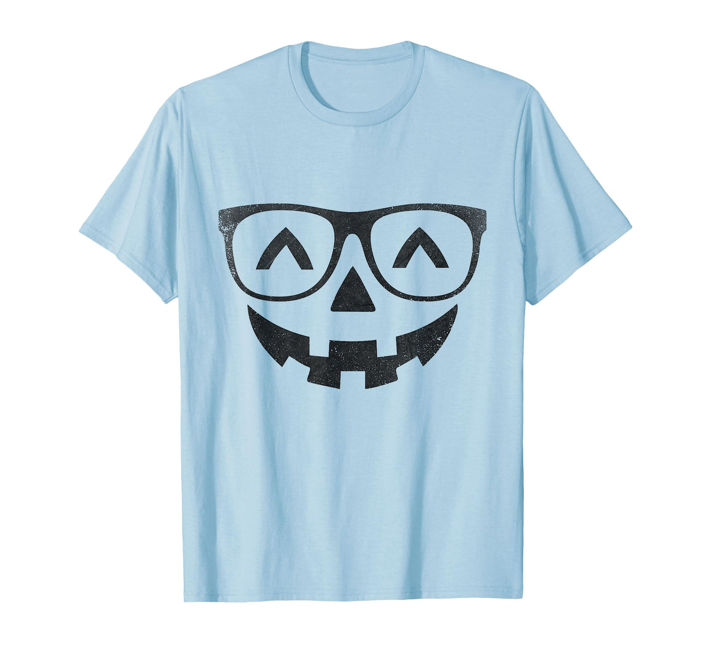 Jack O Lantern Pumpkin Face with Glasses Halloween Costume T-Shirt