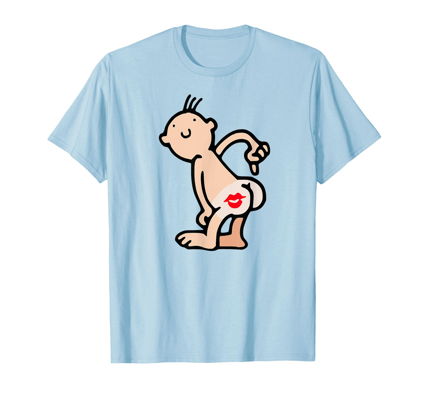 Just Kiss My Ass Tee Shirt Big Red Kisser On My Butt T-Shirt