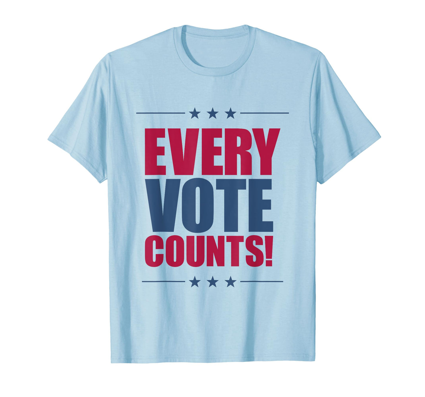 Vote Tshirt Women Men Voice Counts Red Blue 2024 Election T-Shirt