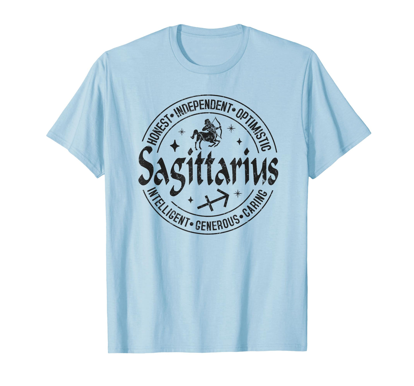 Sagittarius Virtues Vintage Style Zodiac Design, Sagittarius T-Shirt