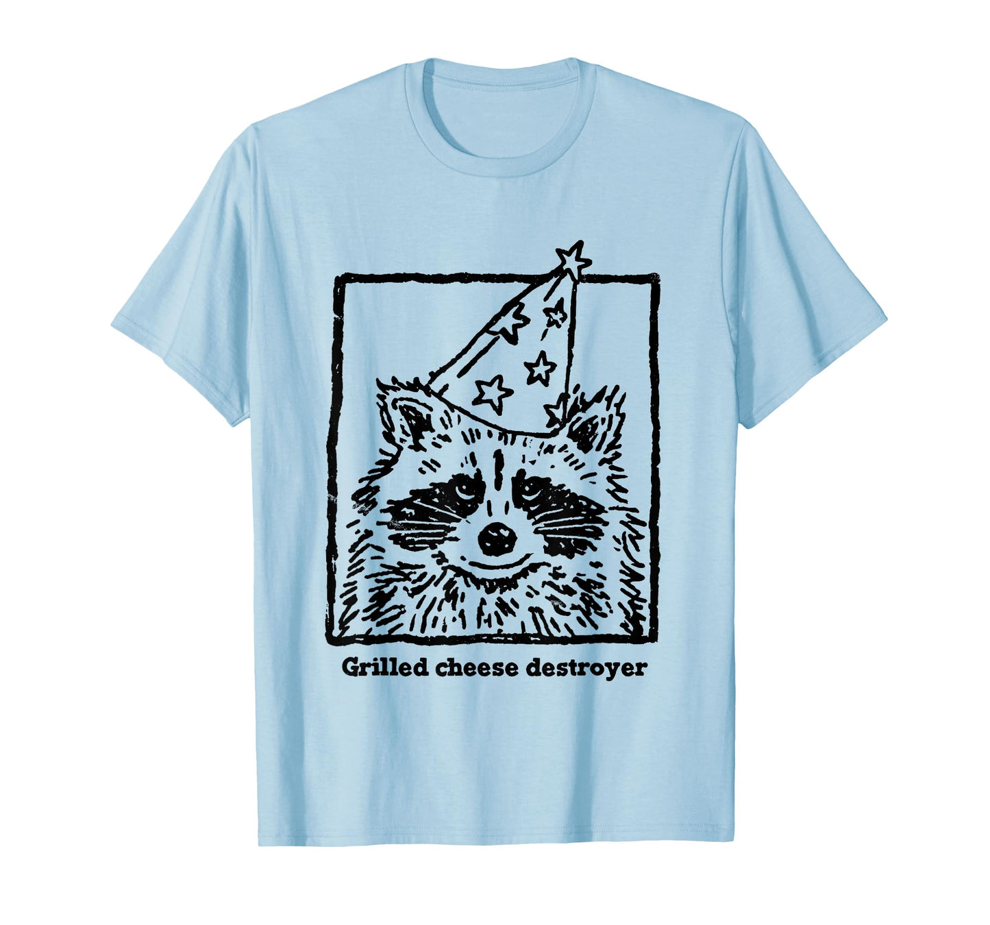 Grilled Cheese Destroyer Funny Raccoon Meme T-Shirt