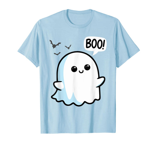 Ghost Saying Boo Spooky Halloween Cute toddler boys girls T-Shirt