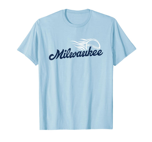 Milwaukee Baseball Vintage Minimalist Retro Baseball Lover T-Shirt