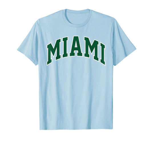 Retro Miami Men Miami Women Vintage Green White FL Souvenir T-Shirt