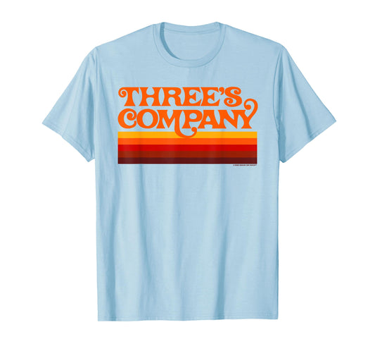 Three's Company Logo Retro Chromatic Sunset T-Shirt