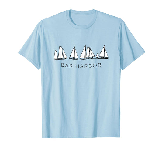 Bar Harbor Maine Vintage Sailing Graphic T-Shirt
