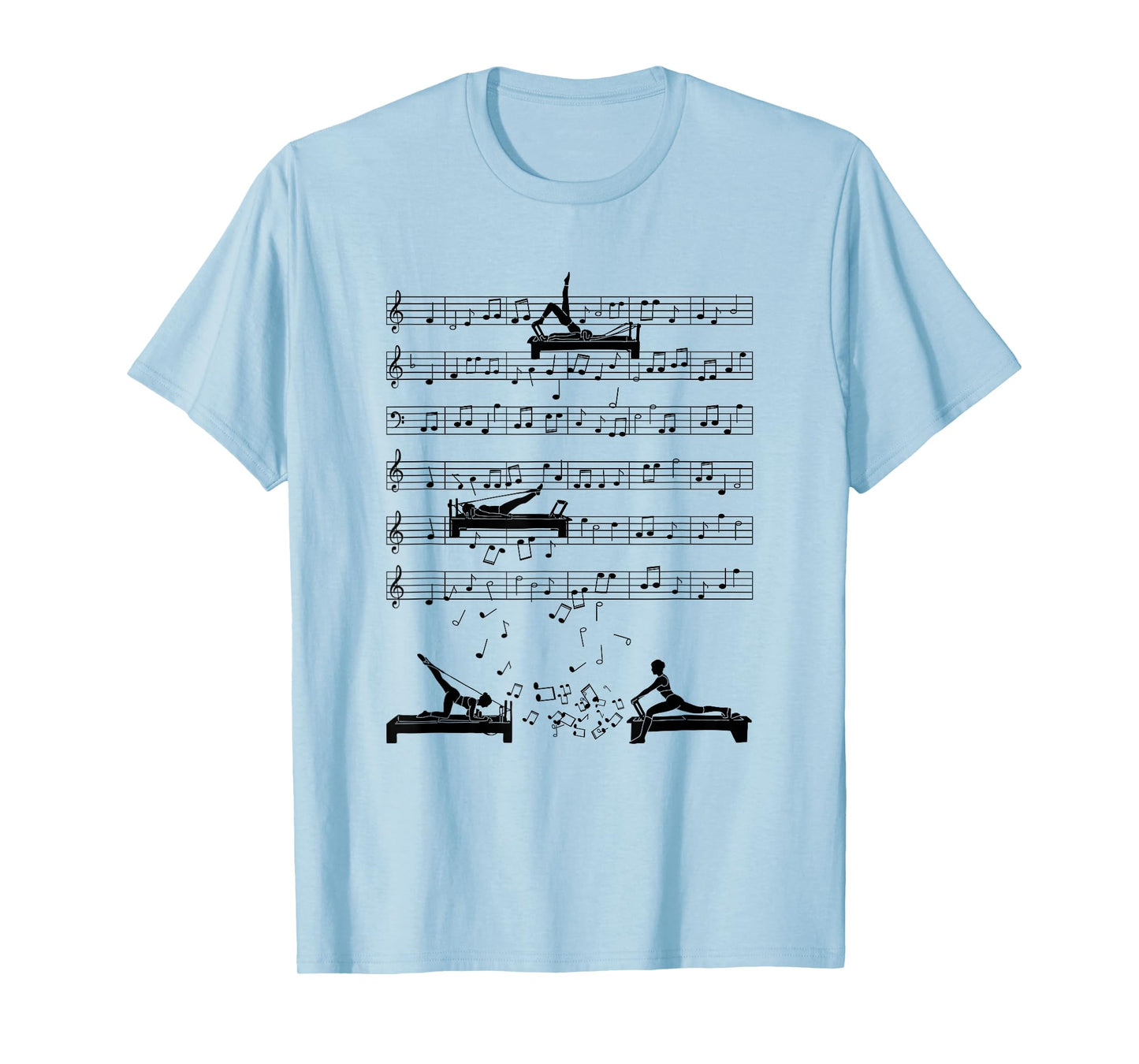 Funny Reformer Pilates music Note fitness Reformer music T-Shirt
