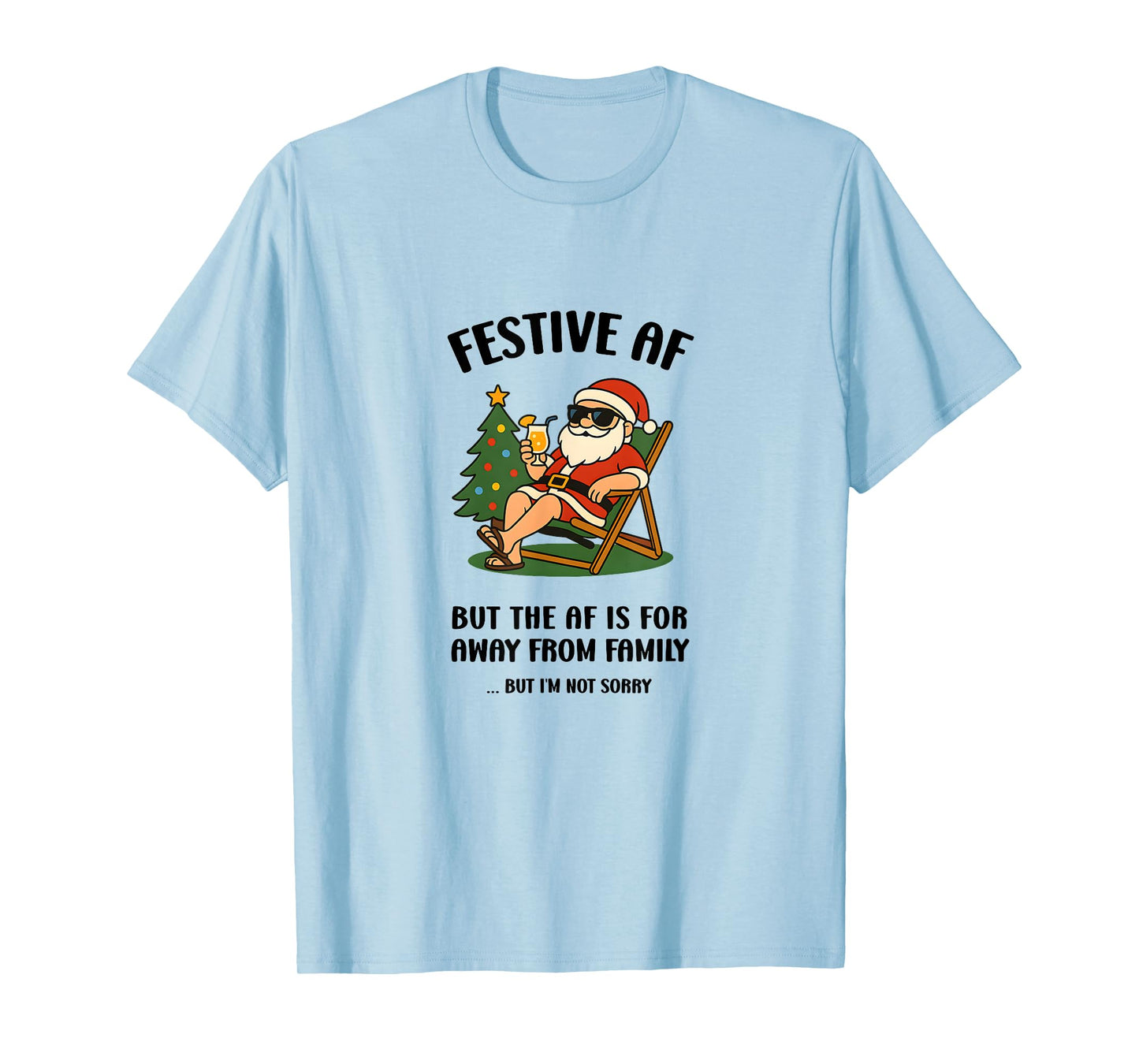 Christmas Beach, Funny Holiday Tee, Gift for Friends, Santa T-Shirt