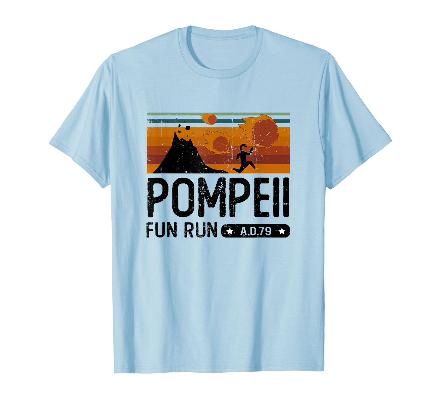 Pompeii Fun Run 79 AD Retro Vintage T-Shirt T-Shirt