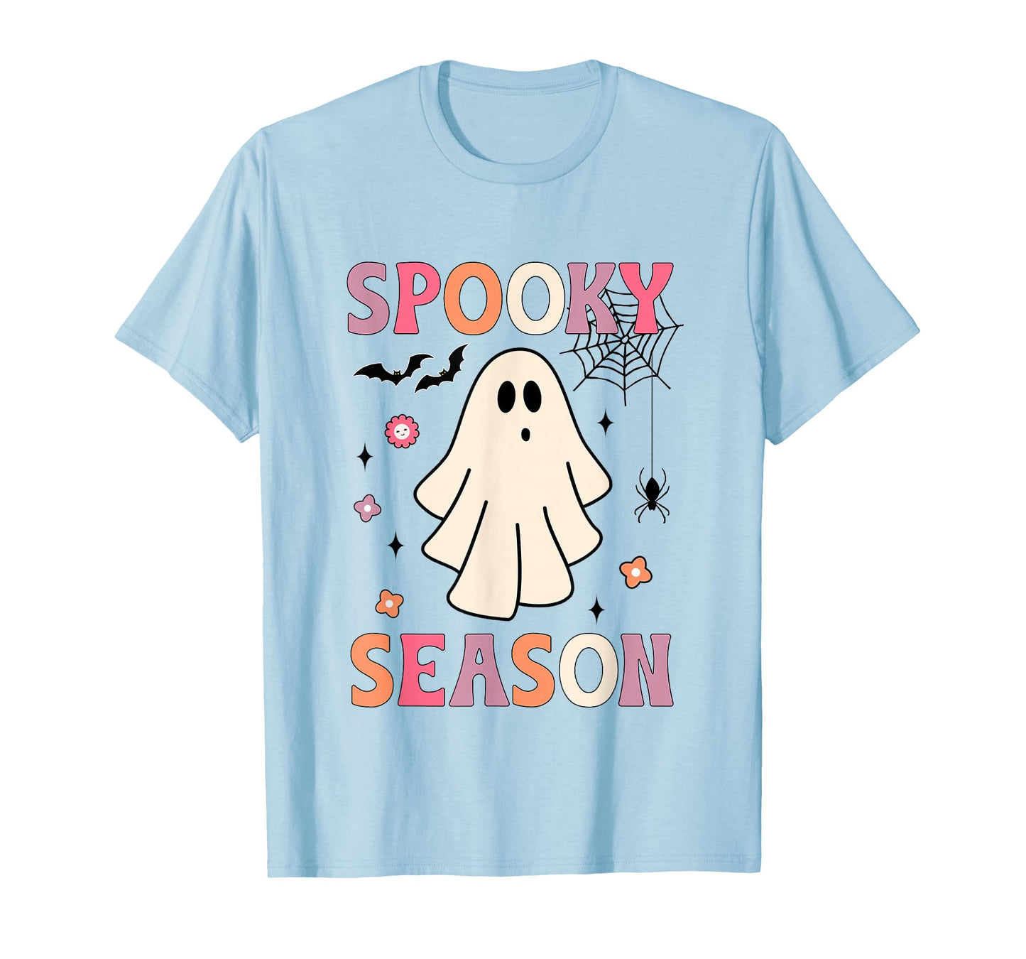 Groovy Halloween Funny Cute Ghost Spooky Season T-Shirt