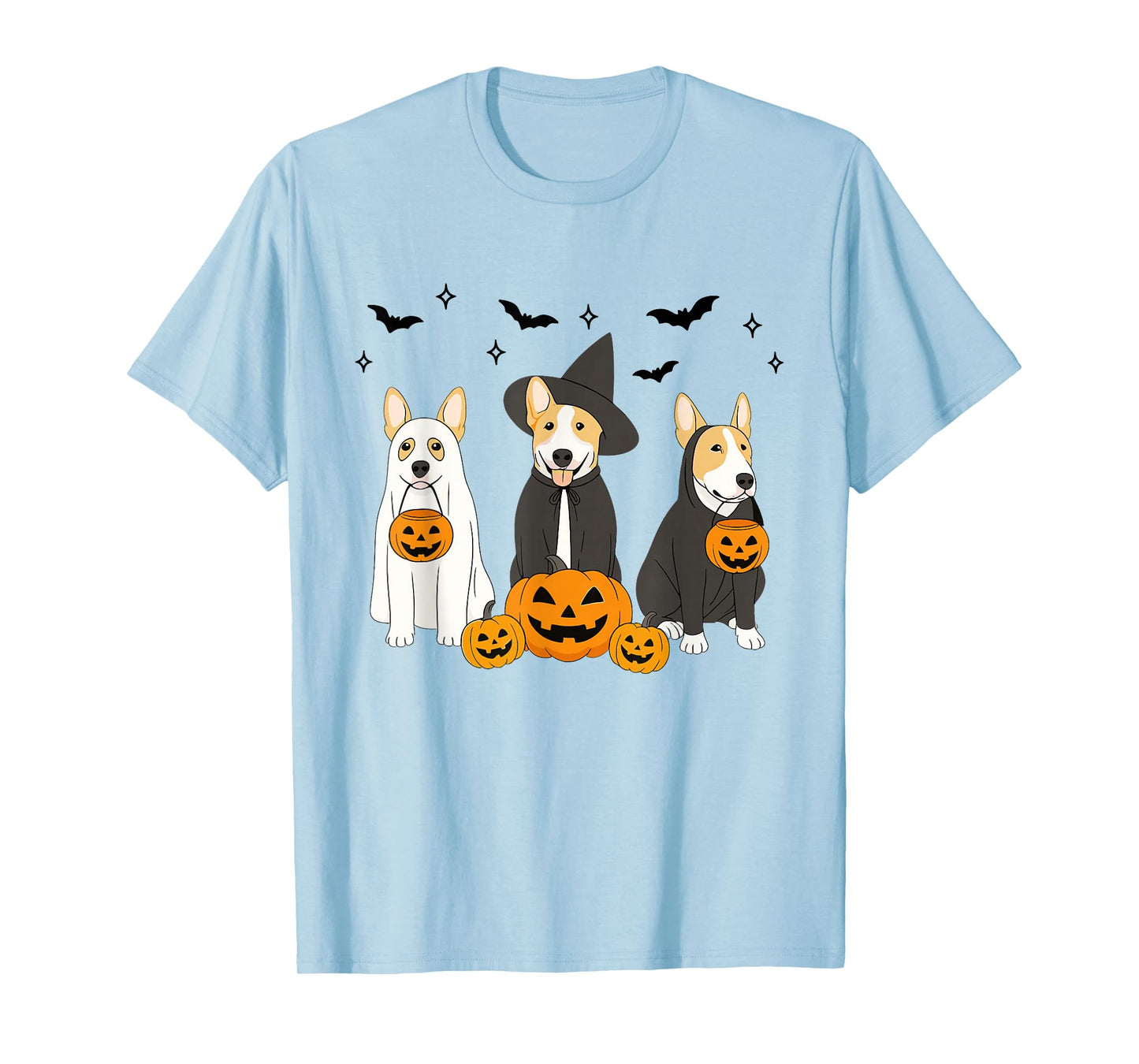 Witch Bull Terrier Halloween Terrier Witch Spooky Dog Mom T-Shirt