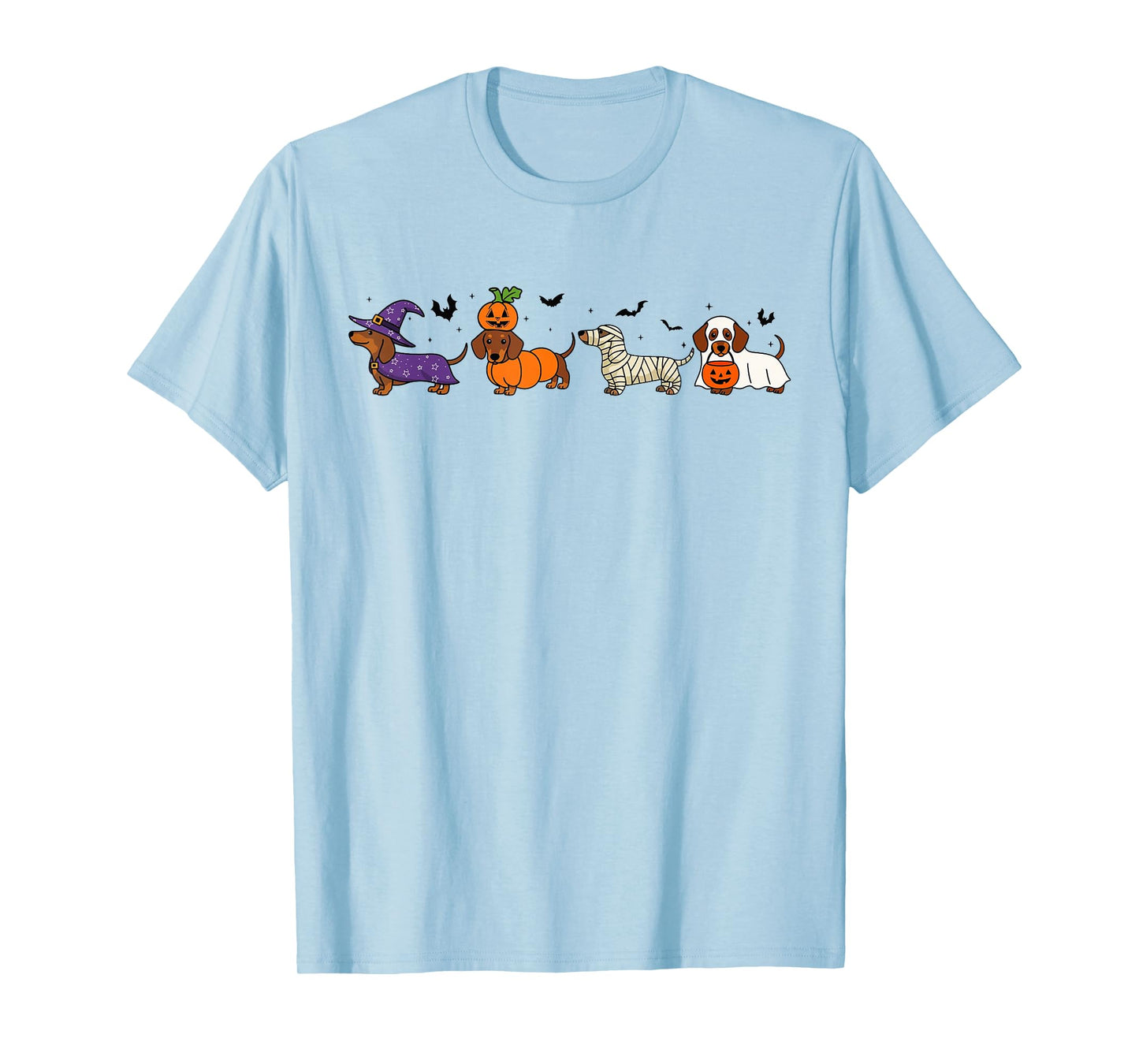 Weiner Dog Witch Happy Halloweenie Cute Halloween Dachshund T-Shirt