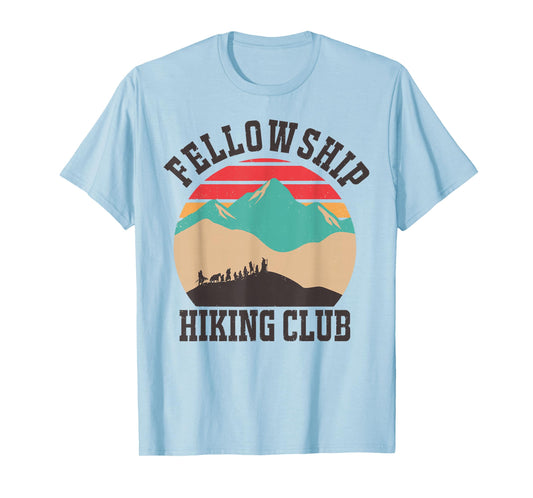 Fellowship Retro Hiking Club Mountain Nature Hiking Camping T-Shirt
