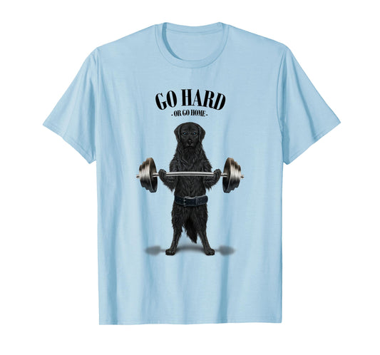 Black Labrador Dog Weightlifting in Fitness Gym T-Shirt