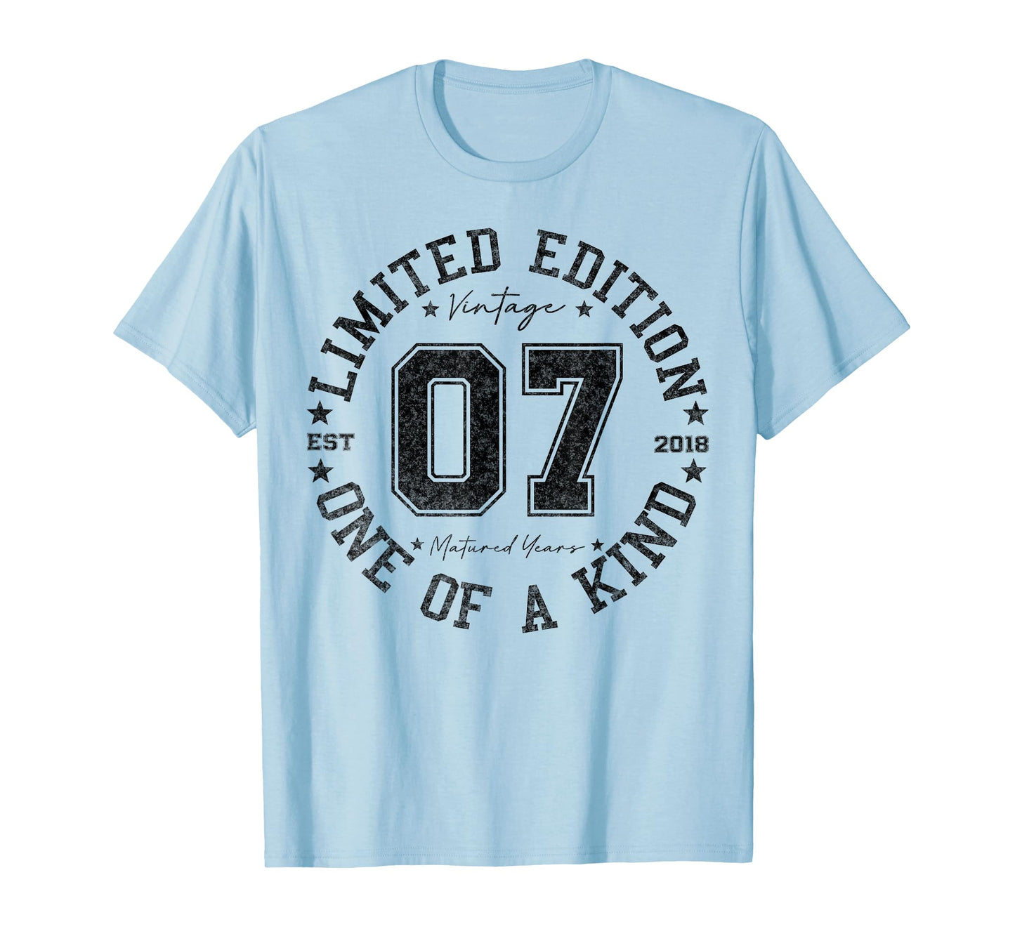 7 Year Old Gifts Vintage 2018 Limited Edition 7th Birthday T-Shirt