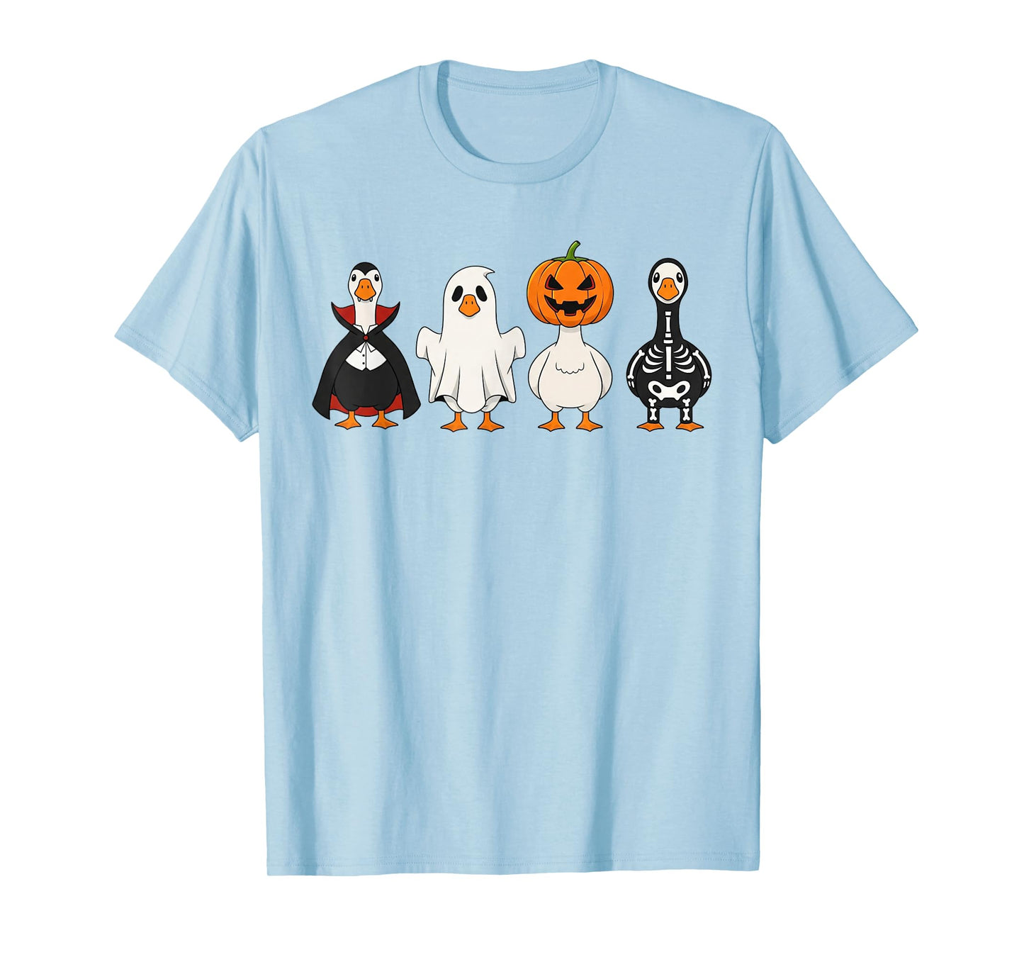 Gooses in Witch Ghost Pumpkin Costume Cosplay Halloween Day T-Shirt