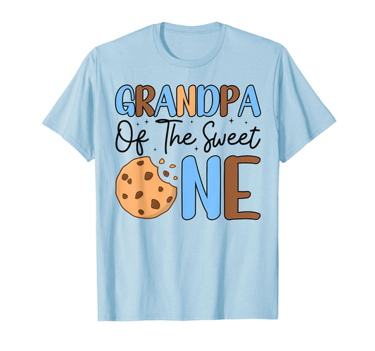 Grandpa Of The Sweet One Cookies & Milk 1st Birthday Family T-Shirt