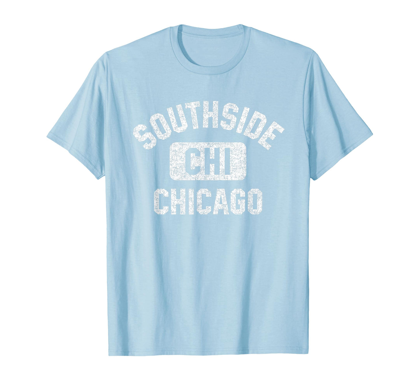 Southside Chicago Gym Style Distressed Print T-Shirt