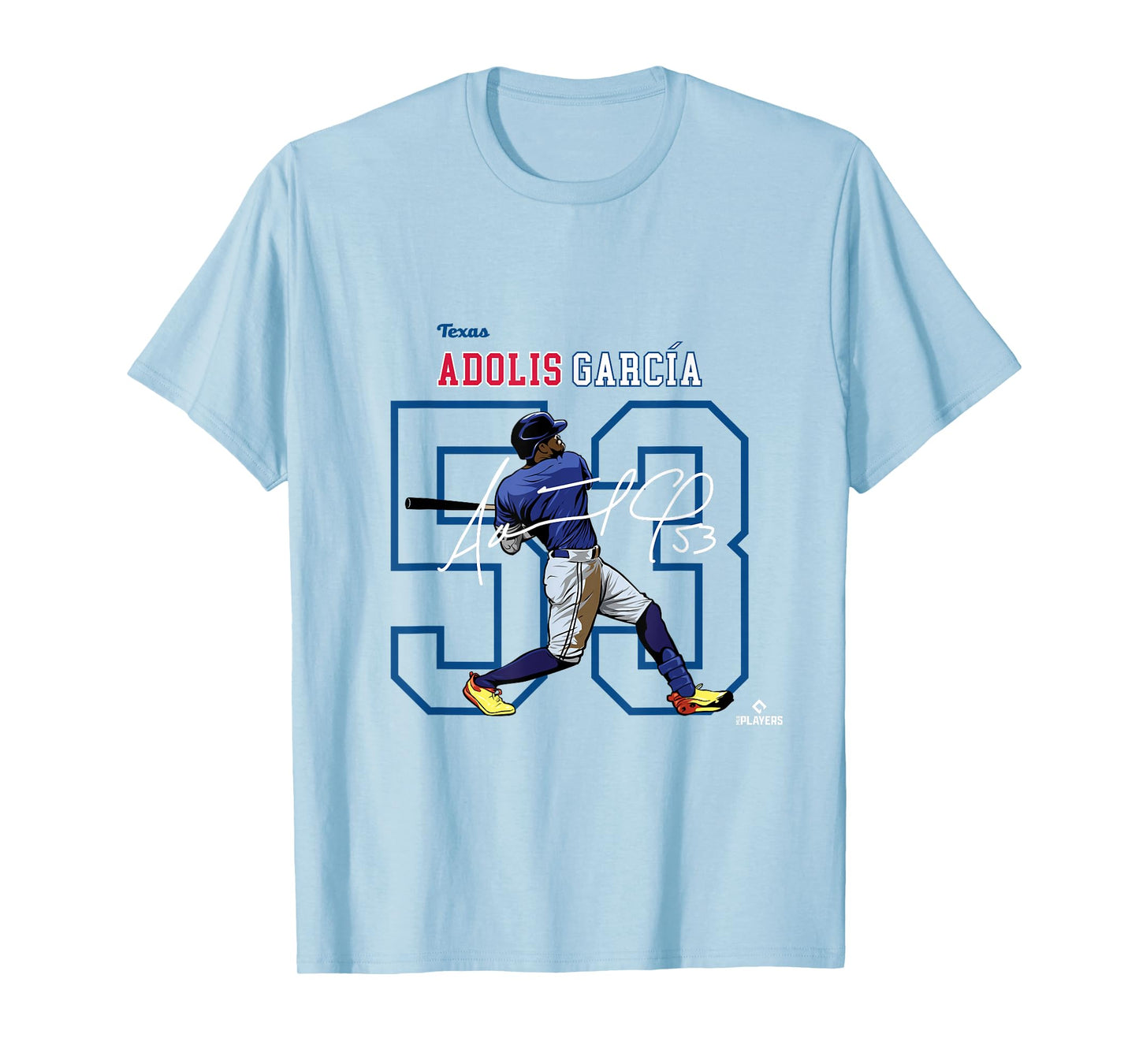 License Champs Adolis Garcia | Texas Baseball Players | MLBAGA3004 T-Shirt