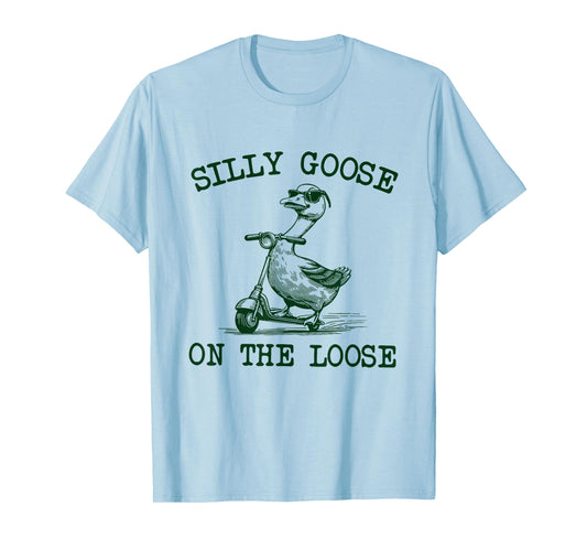 Funny Silly Goose On The Loose Silly Goose Boy Girl Kids T-Shirt