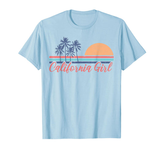 California Girl Cute Cali Girl Retro Beach Summer Vacation T-Shirt
