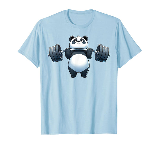 Panda Weightlifting Fitness Gym Training Bodybuilding T-Shirt
