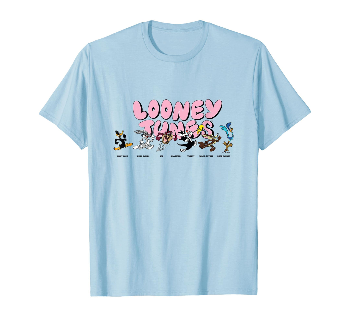 Looney Tunes Classic Characters Chasing Each Other Vintage T-Shirt