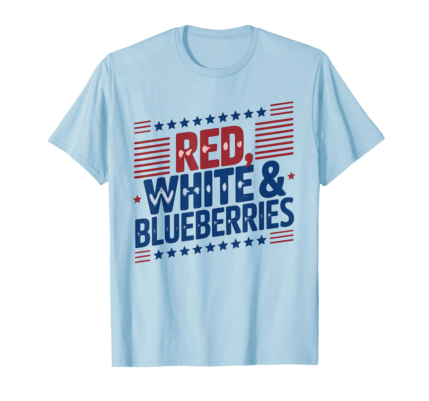 Vintage Patriotic Red White & Blueberries Humor Statement T-Shirt