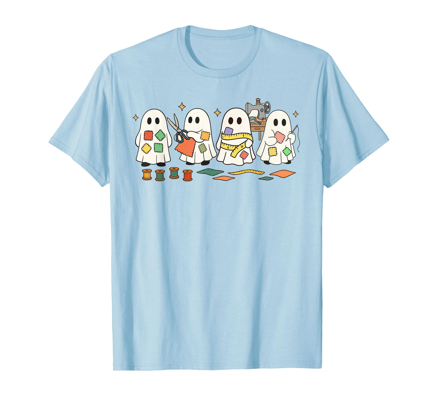 Halloween Vibes Boo Quilting Lover Quilter Spooky Mama T-Shirt