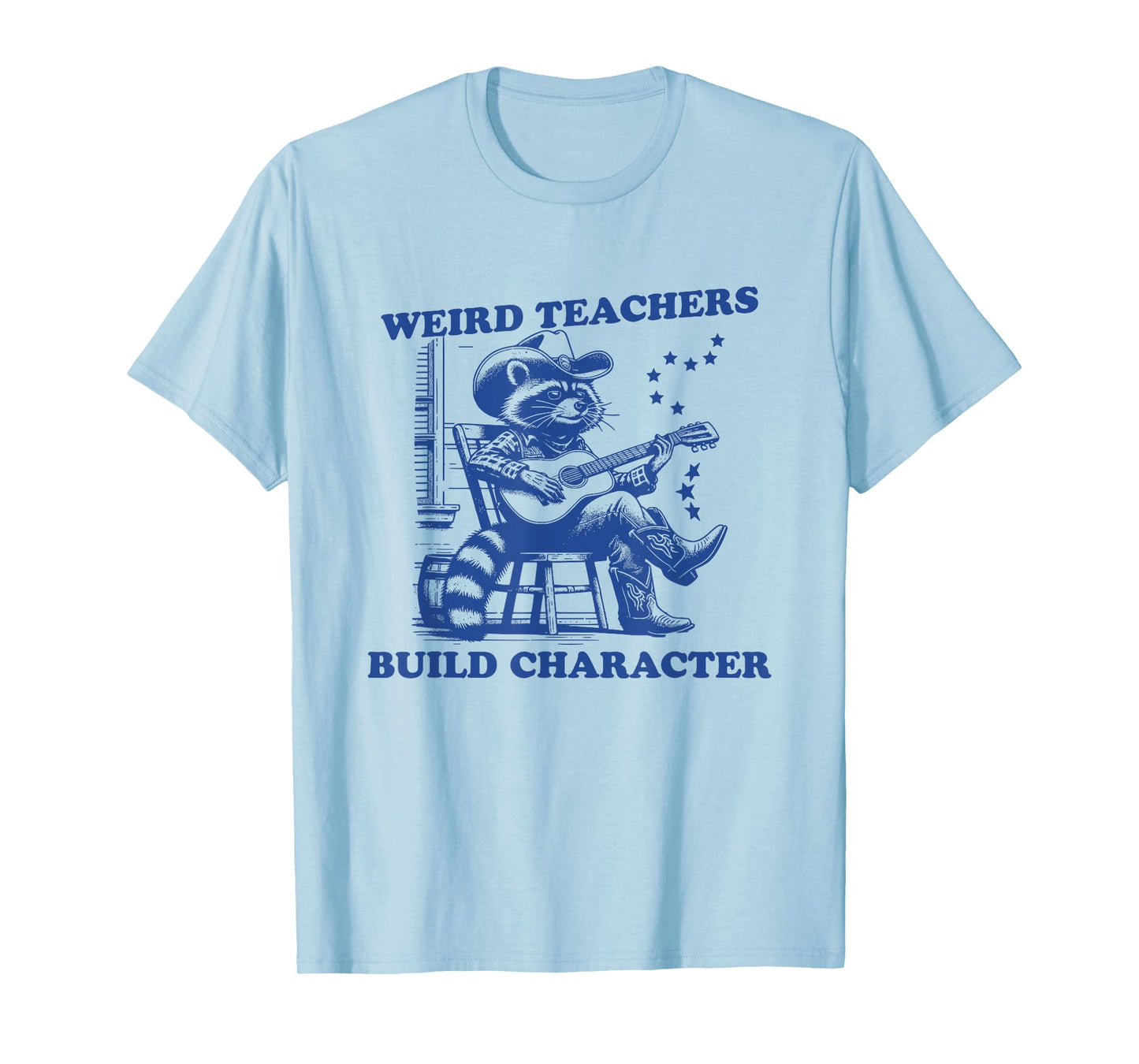 Weird Teachers Build Character Shirt Raccoon Teacher T-Shirt