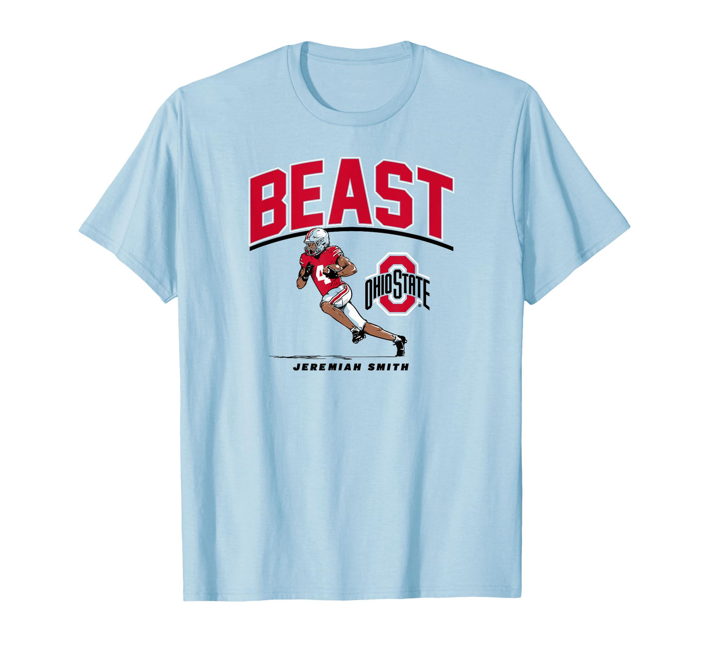 Jeremiah Smith - Beast (Gray) - Ohio State Football T-Shirt