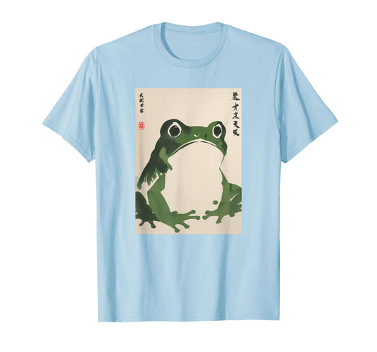 Grumpy Frog Japanese Vintage Ukiyo-e Art Anime Japanese T-Shirt