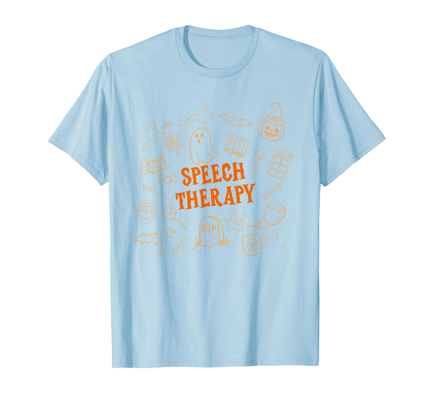 SLP Speechie Halloween Vibes Spooky Season Speech Therapy T-Shirt