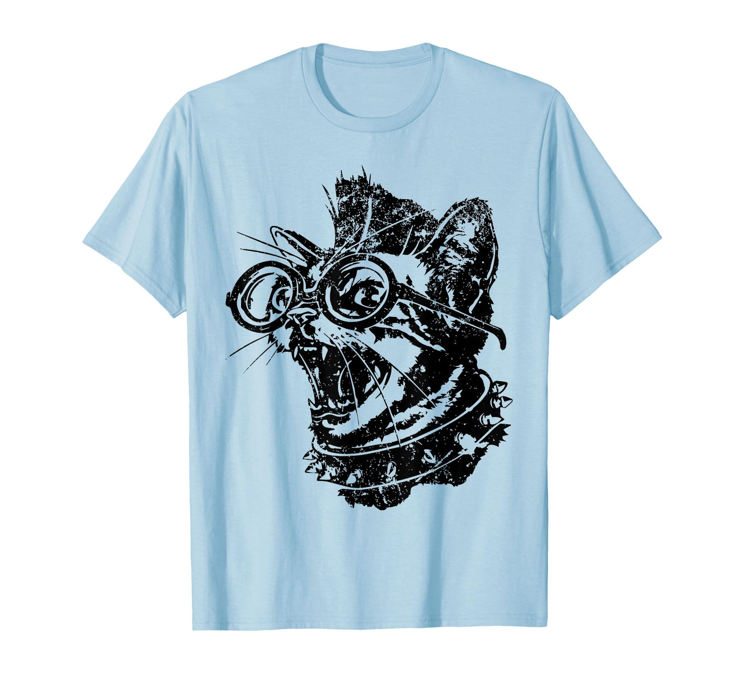 Punk Rock Spooky Black Cat Lover Scary Halloween Costume T-Shirt