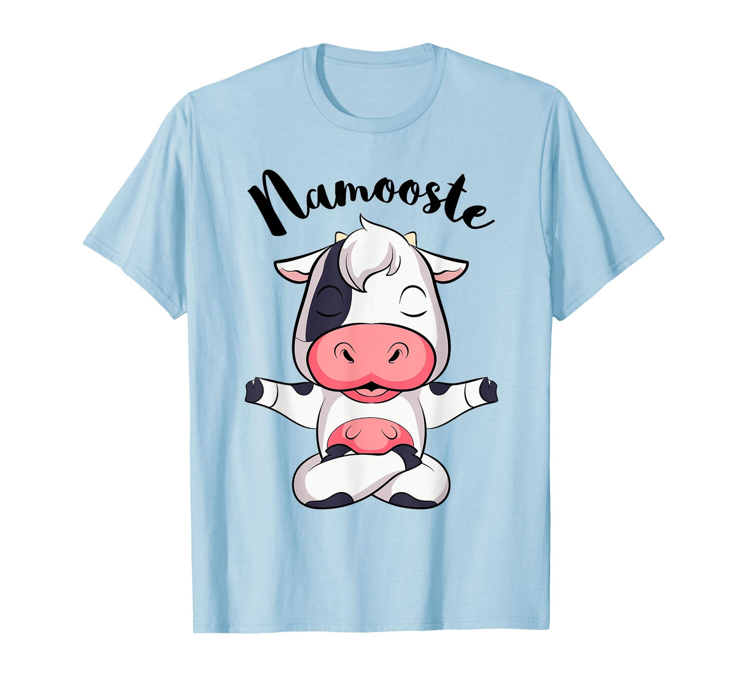 Namoostee Cow Shirt Women Girls Cow Lover Gifts Namaste Yoga T-Shirt