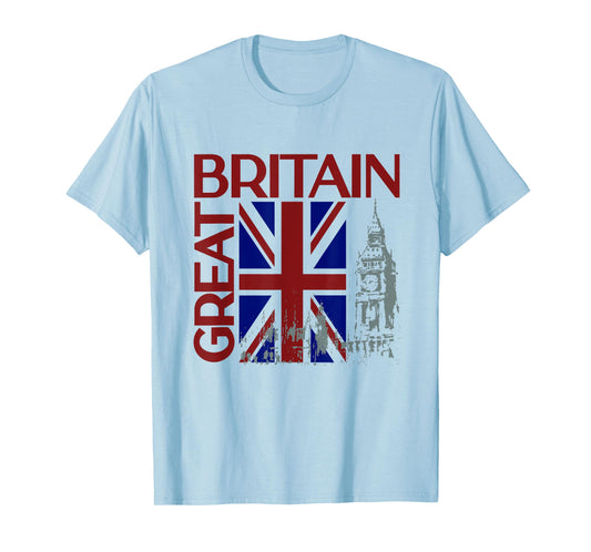 Great Britain England British Union Jack Flag Vintage T-Shirt
